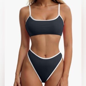 Amazon Elegant Black and White Bikini